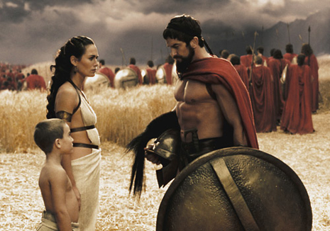 Until Johnny comes marching home: Lena Headey and son send Gerard Butler to face the Persian army in the Battle of Thermopylae