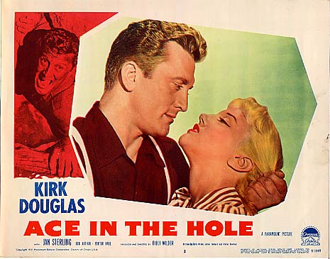 Kirk Douglas and Jan Sterling from the lobby card from Billy Wilder's lost masterpiece, "Ace in the Hole"