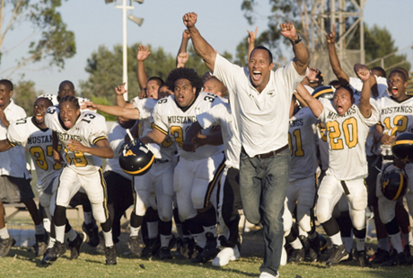 Like a Rock: Dwayne Johnson inspires juvenile delinquents to disciplined excellence in "Gridiron Gang"