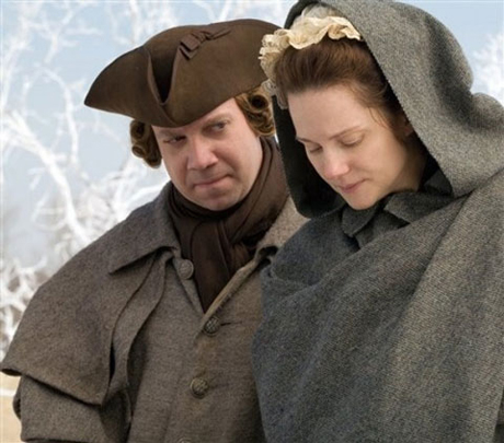 Paul Giamatti and Laura Linney during a moment of crisis in HBO's "John Adams"
